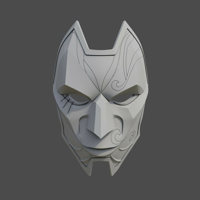 jhin mask lol games 3dprint leagueoflegends art accesories mascara accesorios arte 3d print model - Mito3D