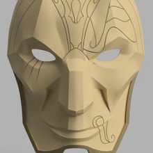 jhin máscara liga lendas moda 3d print model - Mito3D