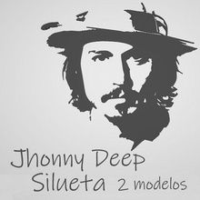 jhonny profundo silhueta 2 modelos 3d print model - Mito3D