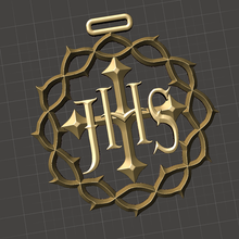 jhs pingente joalheria pendente Jesus 3d print model - Mito3D