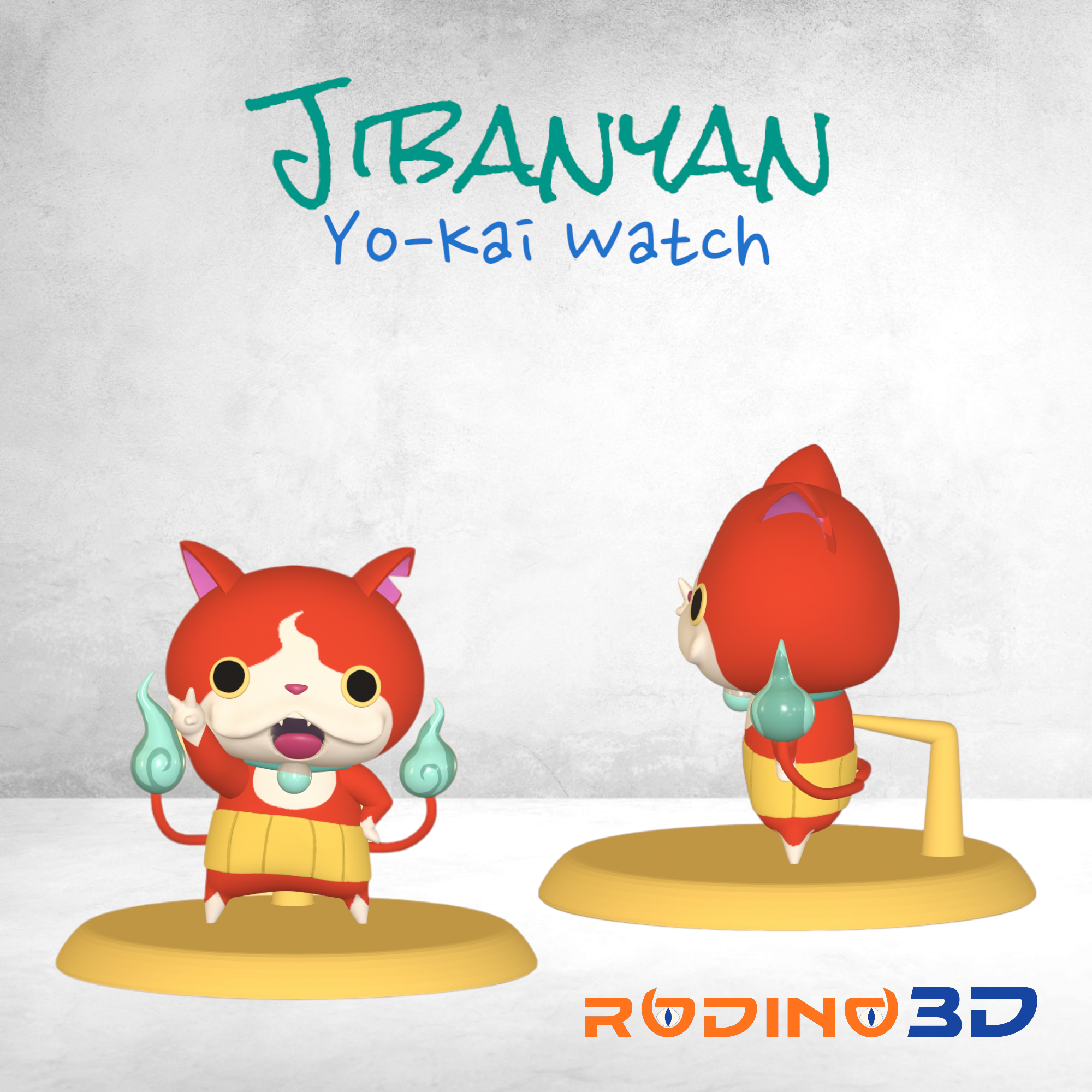 jibanyan yo kai regarder jeu anime chaton gato chat 3D print model - Mito3D