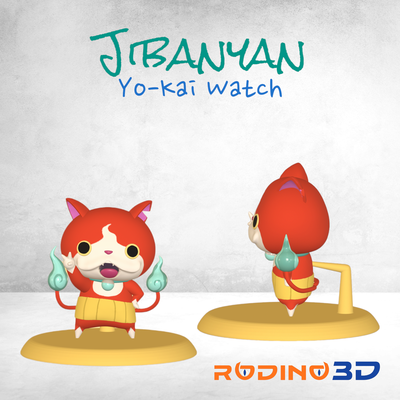 jibanyan yo kai regarder jeu anime chaton gato chat 3d print model - Mito3D