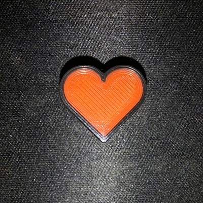 jibbitz pins crocs heart clips pin jibbit clogs fashion decoration 3d print model - Mito3D