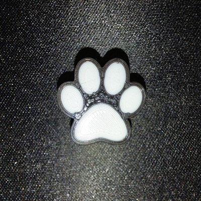 jibbitz pins dog crocs clips pin jibbit clogs fashion decoration duck footprint 3d print model - Mito3D