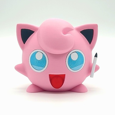 jigglypuff - by colors pokemon poke pok mon anime cartoon aslan3d drawings video game sleeve nintendo 3d print model - Mito3D