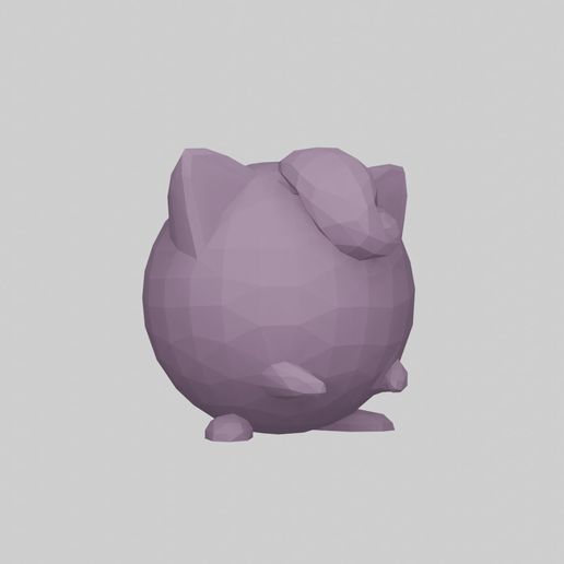 jigglypuff poli Pokémon 3D print model - Mito3D