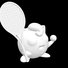 jigglypuff tennis giocatore gioco Pokemon 3d print model - Mito3D