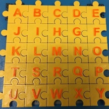 jigsaw letters english alphabet art math 3d print model - Mito3D