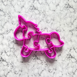 jigsaw puzzle unicorn cutter - mundocortadores cookie cookies fondant art bakery icyng cutters 3d print model - Mito3D