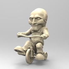 jigsaw divers jeux macabre le clown de vélos film la terreur poupée caractère toon animées les roues tricycle make-up 3d print model - Mito3D