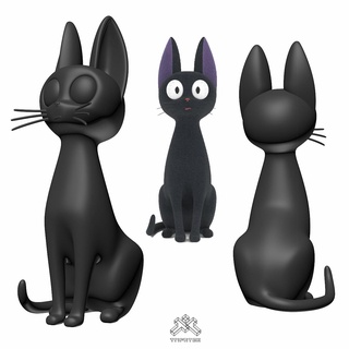 jiji cat anime ghibli miyazaki character toy kitten art figurine cartoon cute manga kiki japanese black printable 3d 3d print model - Mito3D