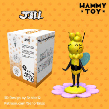 jill - literary hedgehog series art toy collectible bee furry cute collectable figures wammy 3d print model - Mito3D