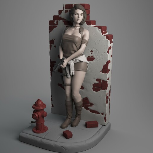 Jill namorados menina nu amar anatomia sexy corpo figura brinquedo estátua animal arte erótico apaixonado residente 3D print model - Mito3D