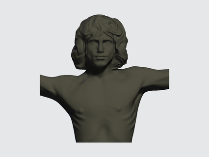 Jim Morrison Büste Türen klassisch Felsen Jimbo Sänger 3d print model - Mito3D