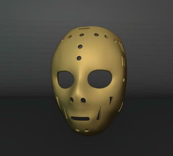 Jim rutherford máscara hockey 3d print model - Mito3D