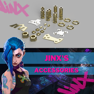 jinx arcane accessories league legends cosplay powder 3d print model - Mito3D