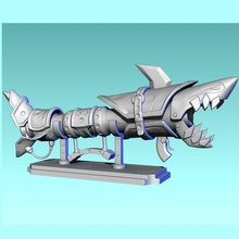 jinx arêtes poisson bazooka impression League of Legends lol printing3d weapon 3dmodel 3d print model - Mito3D