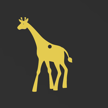 girafa chaveiro joalheria animais chave argolas presente lembrança animal anilam amizade barato 3d print model - Mito3D