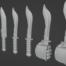 jiralhanae-pattern combat knife 3d print model - Mito3D