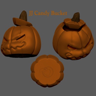 jj halloween pumpkin candy bucket Various all hallows eve 3d print model - Mito3D