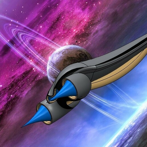 jmr conception extraterrestre vaisseau spatial navire étoile guerres 3D print model - Mito3D