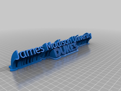 JMU arte personalizzato segni loghi 3d print model - Mito3D