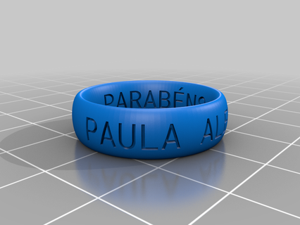 jo gaiao paulinha 1 engraved rings customized jewelry 3d print model - Mito3D