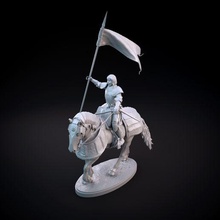 joan arc - pre supported art french knight woman female warrior cavalry medieval figurine miniature mini armor history historical 3d print model - Mito3D