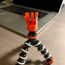 beruflich Gorillapod Mini gopro montieren Sechskantmutter Gadget Stativ Kamera 3d print model - Mito3D