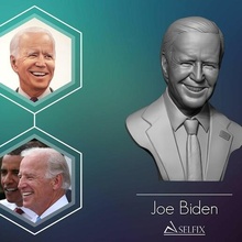 Joe biden 3d sculpture impression modèle portrait statue visage homme Président Etats Unis Biden art sculptures 3d print model - Mito3D