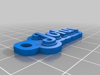 john's keychain customized organization 3d print model - Mito3D