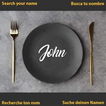 john name banquet wedding communion dinner plate table decoration tablename 3d print model - Mito3D
