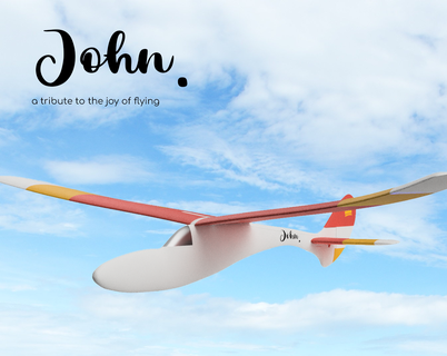 John 2000 planador rcglider avião crescente alto 3d print model - Mito3D