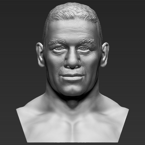 john cena Büste 3d-Druck bereit, stl, obj Kunst tyson statue Skulptur Figur der Miniatur wwe wrestler wrestling steve austin stone cold 3D print model - Mito3D