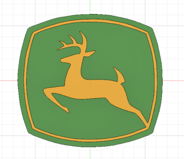 John cervo logo trattore agricoltura classe fendt massiccia fergusson emblema 3d print model - Mito3D