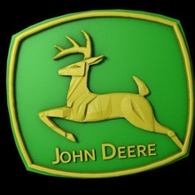 Juan deere insignias 3d print model - Mito3D
