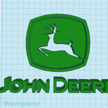 John Deere logotipo 3d print model - Mito3D