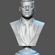 Juan Kennedy busto 3d impresión modelo jfk presidente Estados Unidos 3dprint semejanza escultura arte fan estatua 3d print model - Mito3D