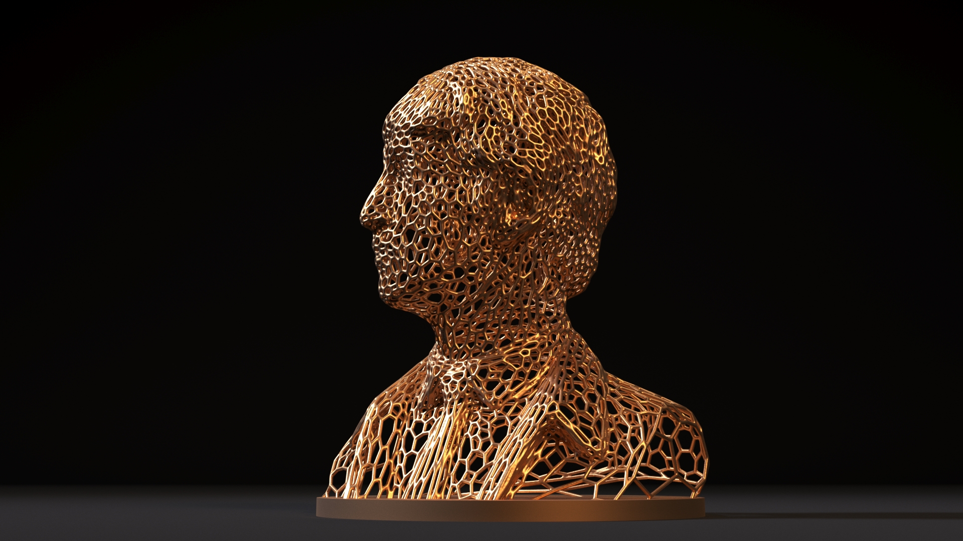 john lennon Art jhonlennon beatles voronoi english singer portrait statue sculpture man bust 3d art sculptures 3D print model - Mito3D