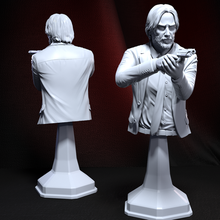 John Docht Büste Kunst Keanu Reeves Pistole Ventilator Figur Skulptur Tischplatte dnd männlich 3d print model - Mito3D
