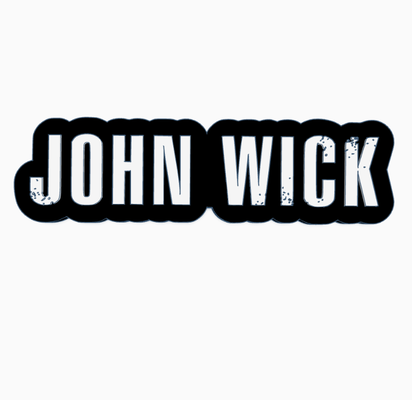 john wick logo display by maniacmancave3d keanu reeves movie film shelf decor mancave 3d print model - Mito3D