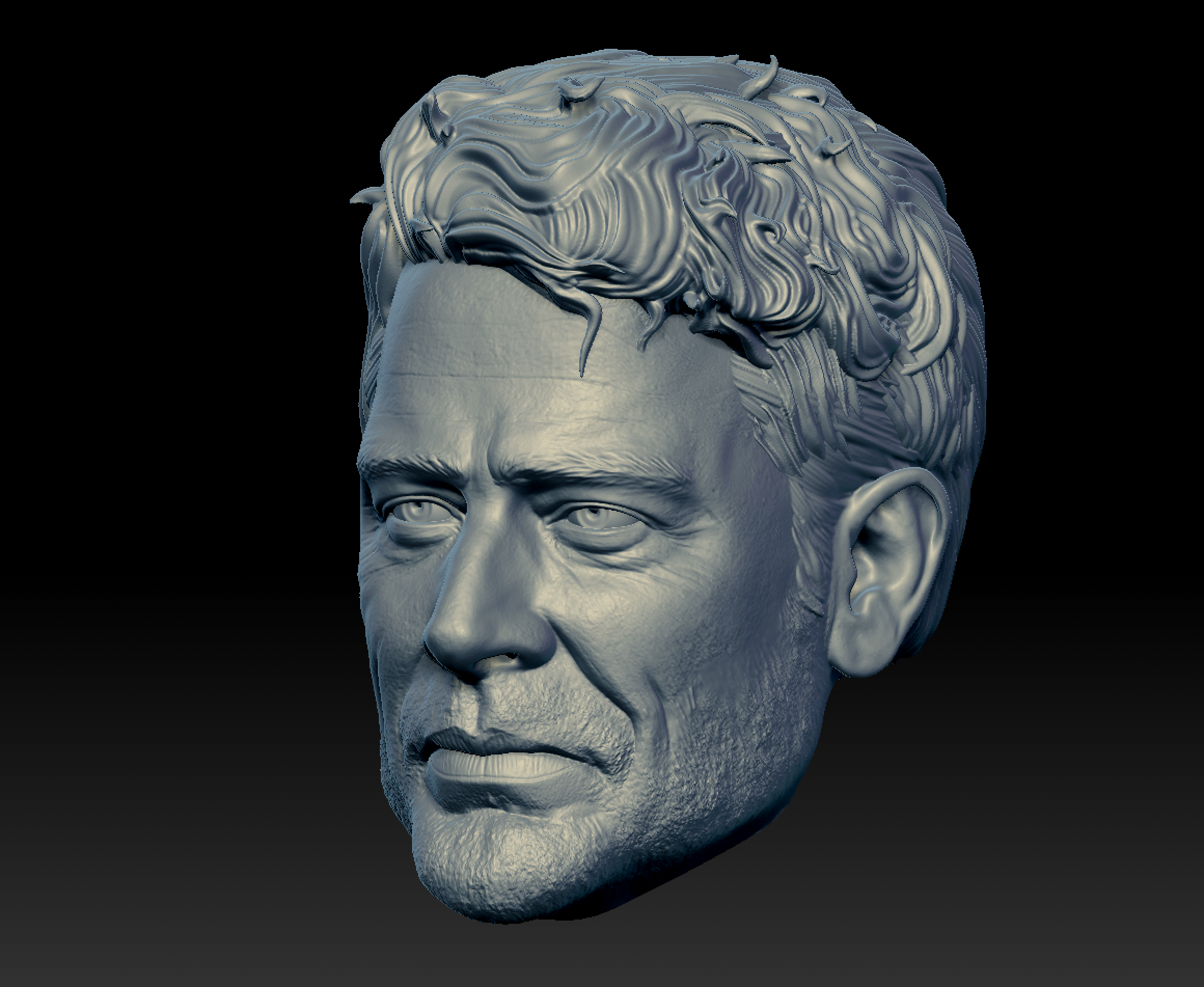 john winchester jeffrey dean morgan celebirty head supernatural tv show sam 3D print model - Mito3D