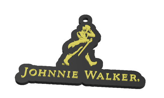 johnnie walker keychain 3d print model - Mito3D