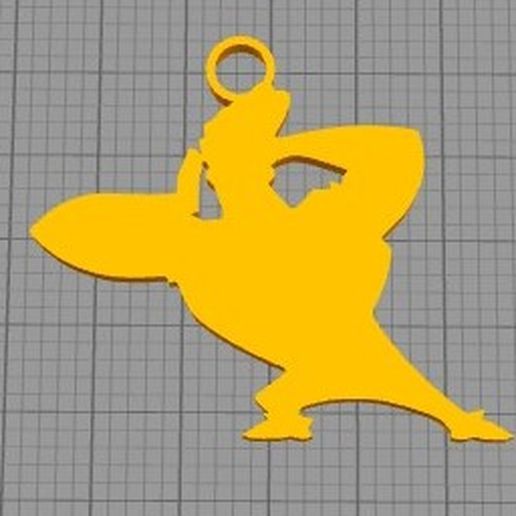 johnny bravo chaveiro 3D print model - Mito3D