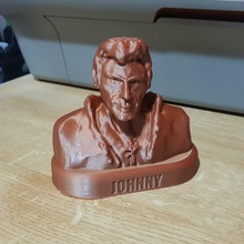johnny hallyday busto vários no peito cantor presentes natal stl aniversário 3d print model - Mito3D