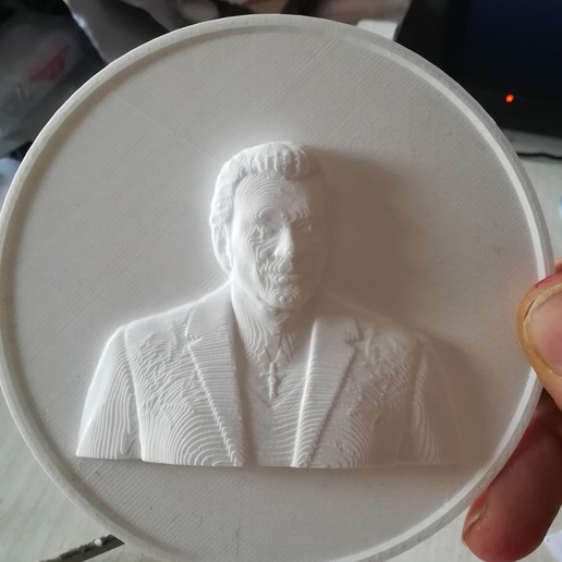 johnny hallyday allégement de la médaille divers 3D print model - Mito3D