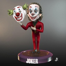 joker varios dc cómic villano joaquin phoenix mascarón de proa chibi 3d print model - Mito3D