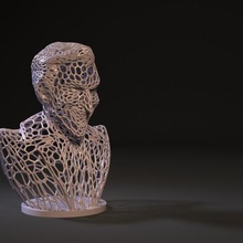 le joker art de voronoi buste la sculpture statue moyen 3d l'impression 3dprinting statuette géométriques forme sculptures 3d print model - Mito3D
