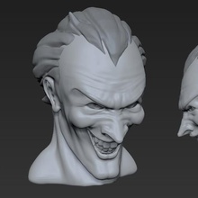 bufón batman busto cabeza maceta maravilla corriente continua villano Robin Gotham 3d print model - Mito3D