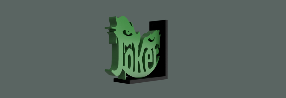 Joker Buchstützen Zuhause Haus Verschmelzung Batman Buchhalter Halter Unterstützung Kunst dc Comics Buch Bücher Ventilator 3d print model - Mito3D